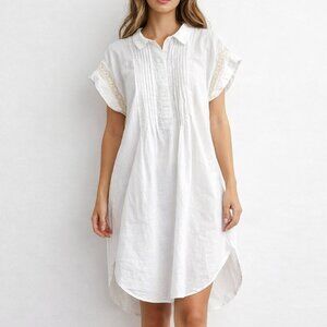 Eve Stillman Collections Women Cotton Night Dress White Vintage Cottagecore Y2K